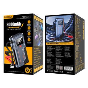 Bomba de Aire Inteligente Portátil KAKUSIGA, Arrancador de Emergencia, Banco de Energía de 8000mAh, Gran Venta - Product Image 1