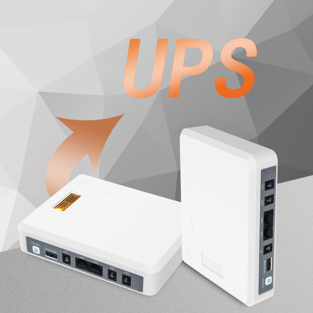 6000mAh LiFePO4 100-240VAC/50-60Hz 2A Mini DC UPS Industrial Backup Power Solution Router Modem Security Smart Control Systems