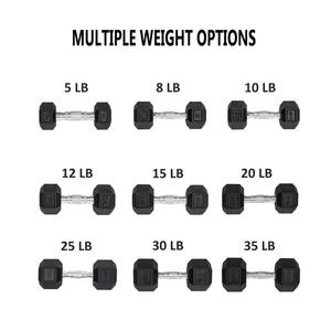 VIGFIT Factory Wholesale PEV Hex Home Gym Fitness <strong>Dumbbell</strong> <strong>Set</strong> 25LB 25KG Black Body Weight Workouts for Men &amp; <strong>Women</strong> - Product Image 6