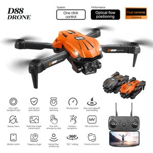 Drone pliable D88 avec double caméra, positionnement par flux optique, contrôle à un clic, télécommande, quadricoptère pour débutants - Product Image 5