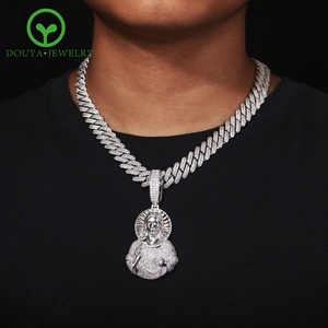 Meilleur <span class=keywords><strong>ami</strong></span> mode personnalité Hip Hop diamant Figure chandail chaîne pendentif collier pour anniversaires - Product Image 5