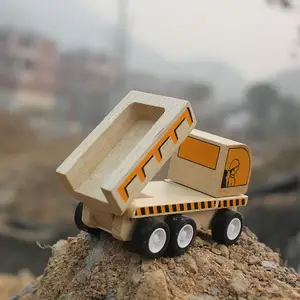 Educational Wooden Toy Kids Brain Training Alternative Car Truck Wooden Construction Truck Toy