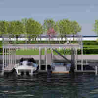 Autres fournitures marines Ponton en aluminium Quai flottant pour Jetski Yacht Quai à double pont
