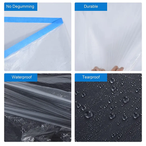 Autoadhesivo Pre-Taped Washi Papel Kraft Película de Enmascarar Desechable Protección de Pintura de Coche por Material PE Automotriz - Product Image 5