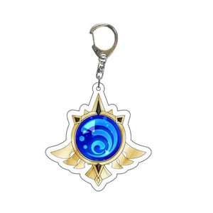 Llavero de acrílico con dijes de personajes de anime y videojuegos Genshin Impact: <span class=keywords><strong>Kunikuzushi</strong></span>, Morax, Kaeya, Xiao, Hu Tao, Tartaglia, insignia y colgante de dibujos animados - Product Image 4