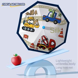 LS Parapluie pour enfants en caoutchouc noir personnalisable avec écran solaire et personnalisation de la sécurité contre la pluie. - Product Image 2