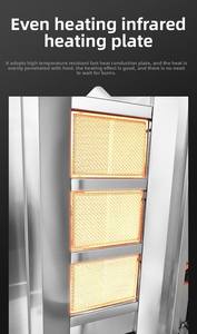 เครื่องทำโดเนอร์เคบับแก๊สไฟฟ้าแบบหมุนอัตโนมัติสำหรับร้านอาหาร ชวาร์มาเชิงพาณิชย์ <span class=keywords><strong>2</strong></span> 3 4 5 หัวเตา เครื่องย่างบาร์บีคิวแบบตุรกี - Product Image 2