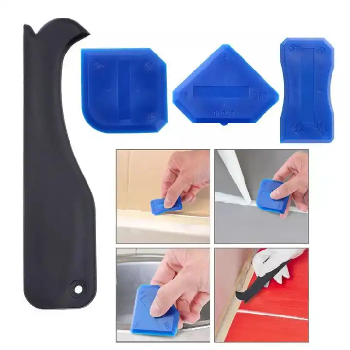 4/5/9pcs Window Door Silicone Sealant Spreader Spatula Scraper Cement Caulk  Removal Tool Finishing Sealant Grout Kit Caulking#1