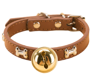 Kerah anjing dengan bel kerah kulit dengan bel Pu kerah anjing untuk <span class=keywords><strong>XXS</strong></span> kecil sedang hewan peliharaan laki-laki anjing kucing kecil hewan kecil - Product Image 3