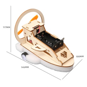 OKYN-G9181 Kit Científico de Hovercraft Eléctrico de Madera DIY, Juguete STEM con Amortiguación de Aire para Niños, Aprendizaje en Casa y Escuela - Product Image 2