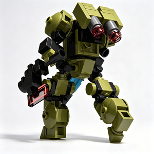 Patrol Trooper No.1 DIY Transforming Mecha Robot Building <b>Blocks</b> Bricks Set STEM Educational building Construction Assemble Toy - Product Image 6