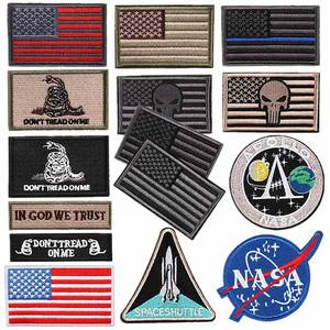 Bandera americana bordado tela hierro en parches planchado <span class=keywords><strong>NASA</strong></span> calavera ropa parche pegatina - Product Image 1