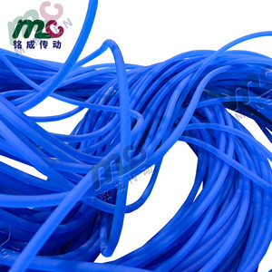 Correa Redonda de PU de Grado Alimenticio con Superficie Rugosa Azul, Correa de Transmisión Tipo O, Correa Redonda de Unión de Poliuretano en Forma de Anillo - Product Image 1