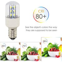 Bombilla LED E12 Bombilla de 1 vatio para electrodomésticos Base de candelabros equivalente a 10W Luz diurna Blanca 6500K AC110V E12 Base Bombillas de luz nocturna