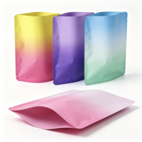 Sacs sous vide personnalisés imprimés en dégradé de couleurs, qualité alimentaire, scellés sur 3 côtés, pochettes Mylar tendance pour snacks, bonbons, bijoux, emballage cadeau