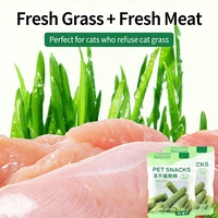 Bâtonnets de herbe pour chat lyophilisés, 10g par paquet, contrôle naturel des boules de poils, favorise la digestion, sans additifs, friandise quotidienne saine pour chats