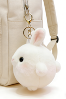 Porte-clés en peluche lapin mignon de dessin animé, unisexe, en coton floqué, 10 cm, breloque de sac, décoration de téléphone portable