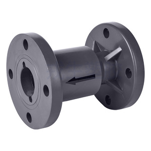 Rong Sheng วาล์วตรวจสอบ upvc DN32 50ท่อน้ำพลาสติกวาล์วหยุดโครงสร้างกลีบเดียวผ่านประเภท - Product Image 1