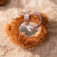 Miroir décoratif en peluche personnalisé SEDEX, miroir doux pour le maquillage, jouet pour enfants