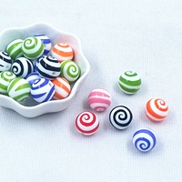 Vente en gros DIY Collier factice à mâcher pour bébé Jouet sucette Perlé Stylo Accessoires 15mm Perle de silicone imprimée