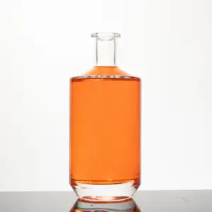 Rsg热卖375毫升500毫升700毫升鸡尾酒矩形平肩玻璃瓶酒玻璃瓶酒精饮料