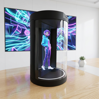 AI 21.5英寸数字人机交互系统广告机软件3D虚拟人体智能全息舱设备