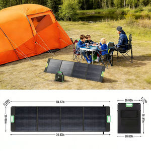 Panneau solaire pliable monocristallin 200W IP65 étanche, efficacité 23%, chargeur portable, station d'alimentation multi-sorties, camping-car, camping - Product Image 3