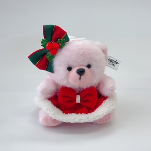 Décoration de Noël mignonne, nœud mignon, bordure rouge et blanche, petite jupe, ensemble de vêtements pour poupée jouet - Product Image 1
