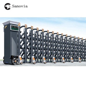 Porte coulissante escamotable d'allée de porte pliante sectionnelle électrique d'alliage d'aluminium de haute qualité - Product Image 4