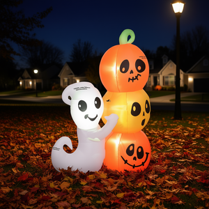 Decorazione Gonfiabile di Halloween per Giardino: Fantasma e Zucche in PVC per Esterni - Product Image 2