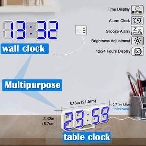 Réveil numérique métallique silencieux pour étudiants, à volume élevé, pour chevet et bureau, avec affichage LED - Vente en gros - Product Image 6