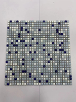Mini mosaïque arc-en-ciel multicolore carrée pour dosseret décoratif mur et sol carreaux de sol en mosaïque de céramique en porcelaine