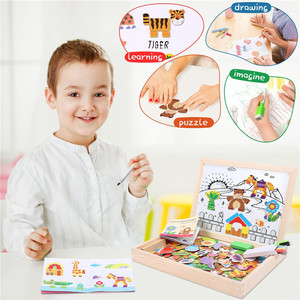 Nuovo Puzzle Educativo in Legno per Bambini, Gioco con Cavalletto Artistico e Animali - Product Image 2