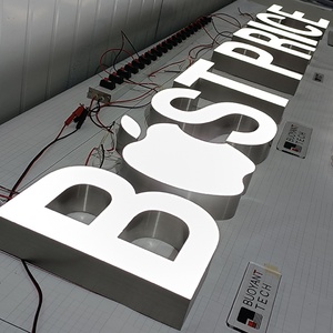 Custom 3D Logo Sign Board Light Channel Letter Outdoor Wall Business Shop Store Front Sign Led <b>Illuminated</b> Sign - Product Image 2