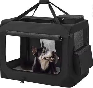 מודרני מתקפל ייחודי לחיות מחמד רך קרפט עם בד אוקספורד וקנל מתכת בית בלתי סביל - Product Image 3