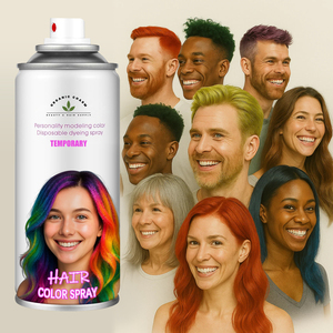 도매 핫 세일 임시 머리 색깔 스프레이 생생한 색상 세척 쉽게 파티 코스프레 UV 빛 머리 염색에 대 한 대량 팩 - Product Image 1