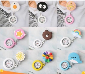 Retractable Electric Modern Cartoon Pattern <b>Nurse</b> Doctor Pocket Hang Clips Watches Colourful Hospital Medical Plastic Unisex - Product Image 2