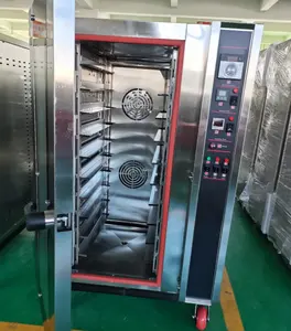 Mesin panggang roti komersial Oven konveksi udara panas elektrik 10 nampan