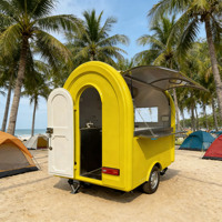 Chariot alimentaire mobile personnalisé pour la vente de nourriture et de boissons, chariot de vente ambulante, camion de restauration rapide mobile extérieur, remorque vintage