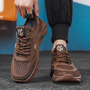 <span class=keywords><strong>Chaussures</strong></span> pour hommes <span class=keywords><strong>chaussures</strong></span> de traçage 2024 été maille fine grande maille respirant Sneaker bas-côté loisirs voyage alpinisme - Product Image 4