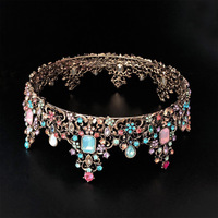Couronne Baroque, diadème de mariée coréenne, accessoires de cheveux, fleurs de mariage, couronne de cerceau pour mariée