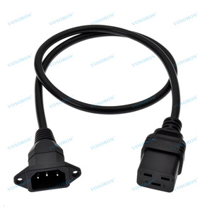 Câble d'alimentation à montage sur panneau <span class=keywords><strong>C19</strong></span> à <span class=keywords><strong>C14</strong></span>, rallonge d'alimentation PDU IEC 320 <span class=keywords><strong>C19</strong></span> femelle à <span class=keywords><strong>C14</strong></span> mâle - Product Image 3