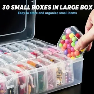 Transparent Diamond Painting <strong>Storage</strong> Box with 30 <strong>Small</strong> <strong>Boxes</strong> for Jewelry Nail Tools Accessories Organizer <strong>Storage</strong> Box - Product Image 3