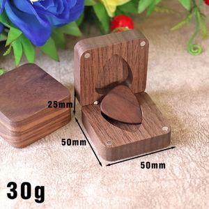 Caja de Regalo de Madera Hecha a Mano al por Mayor, Caja de Almacenamiento para Púas de Guitarra de Madera de Nogal Natural - Product Image 2
