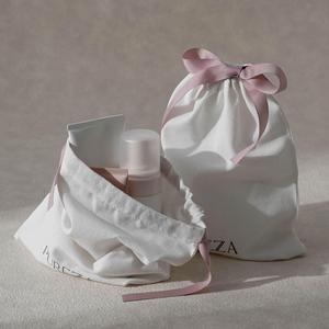 Custom <b>Gold</b> Logo Printed Suede Drawstring Packaging <b>Bag</b> Soft Suede Pouch for Shoe Cloth Hat - Product Image 2
