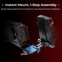 Pour batterie V-Mount SmallRig 180 °   Hub d'alimentation multi-ports rotatif, plaque de montage modulaire pour protecteur d'écran LCD 5227