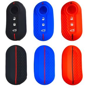 Cover per Chiave <span class=keywords><strong>Auto</strong></span> a 3 Pulsanti in Silicone Testurizzato, Custodia per Telecomando Compatibile con <span class=keywords><strong>Fiat</strong></span> Palio Panda Lancia Musa <span class=keywords><strong>Grande</strong></span> <span class=keywords><strong>Punto</strong></span> 500 - Product Image 6