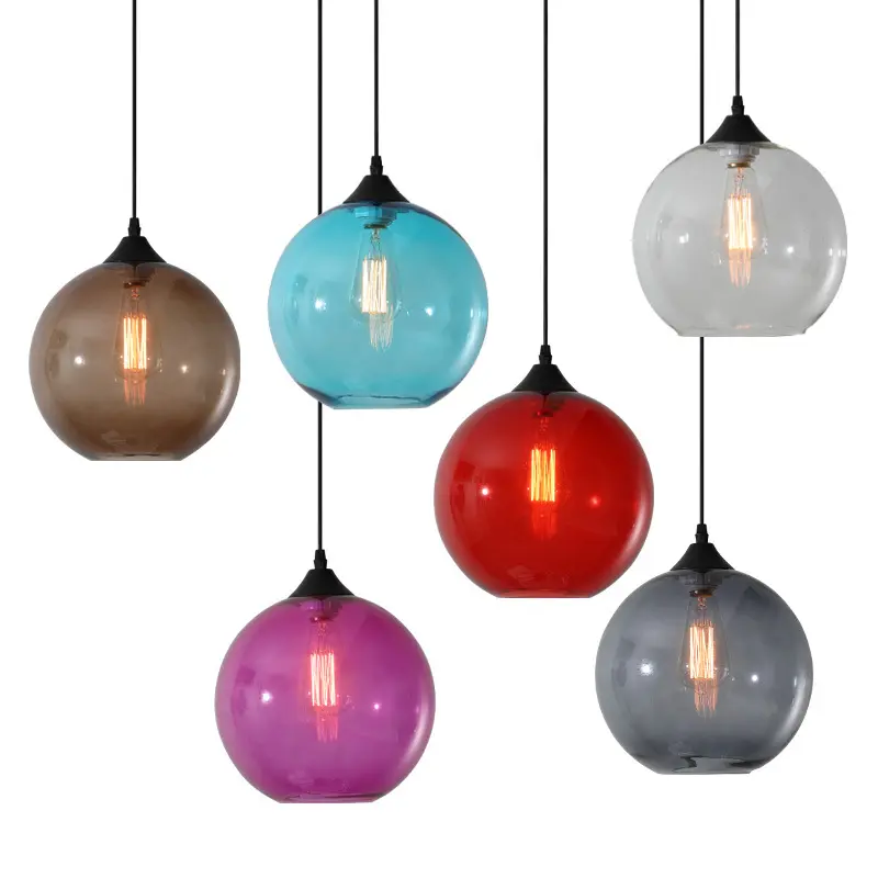 Simply Art Nordic Hand Blown Glass Hanging Lights Modern Pendant Lamps