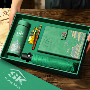 Cadeaux d'entreprise souvenirs pour les invités Flacon à logo personnalisé Ensemble <span class=keywords><strong>cadeau</strong></span> stylo éventail et parapluie Flacon à parapluie - Product Image 3