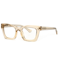 Montures de lunettes anti-lumière bleue pour femmes, style européen et américain, aspect acétate, monture intégrale, design géométrique color-block, haute qualité